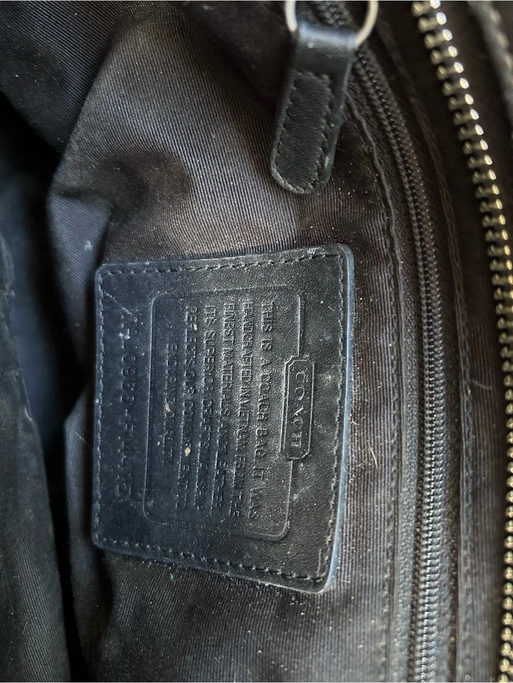 Vintage Coach Black Signature Satchel